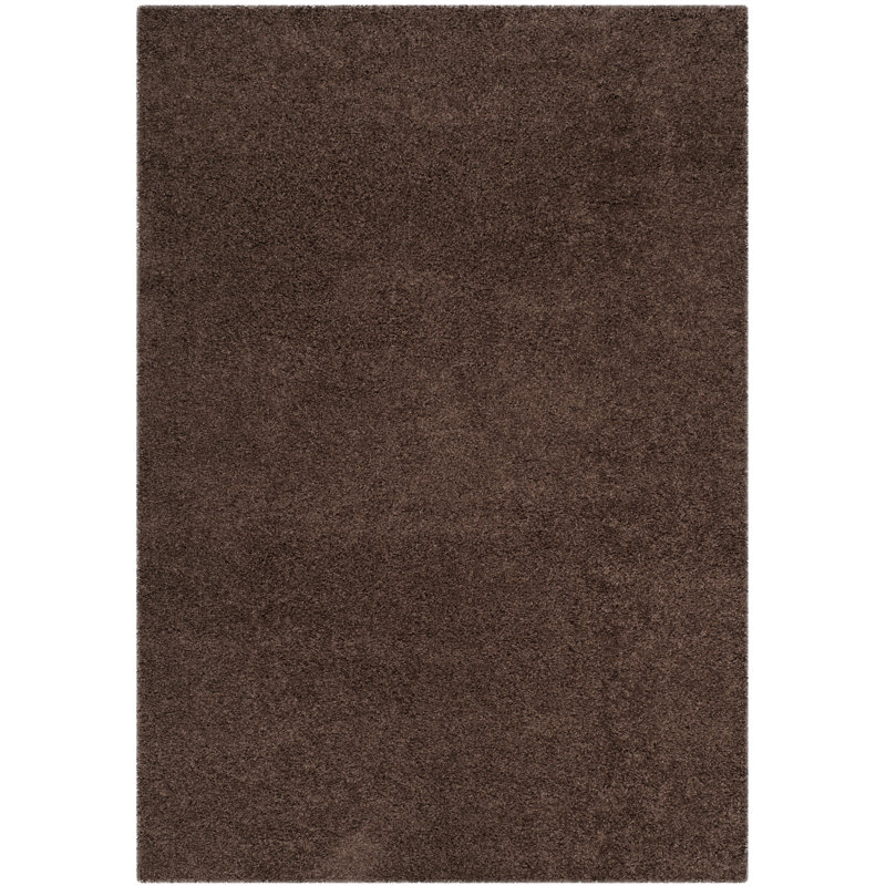 Tapis à poil long performance de couleur unie Rizco, Rectangle 4pi x 6 pi