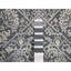 Tapis gris anthracite 2 pi 1 po x 2 pi 1 po, soie avec laine texturée, motif ton sur ton, noué à la main, échantillon de tapis oriental B750CAE92ECA4323A68BA1AEAAA9EE7B