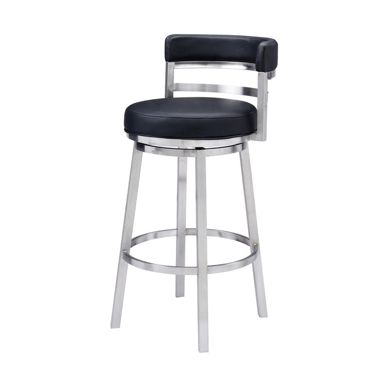Tabouret de comptoir pivotant avec structure en métal HomeRoots