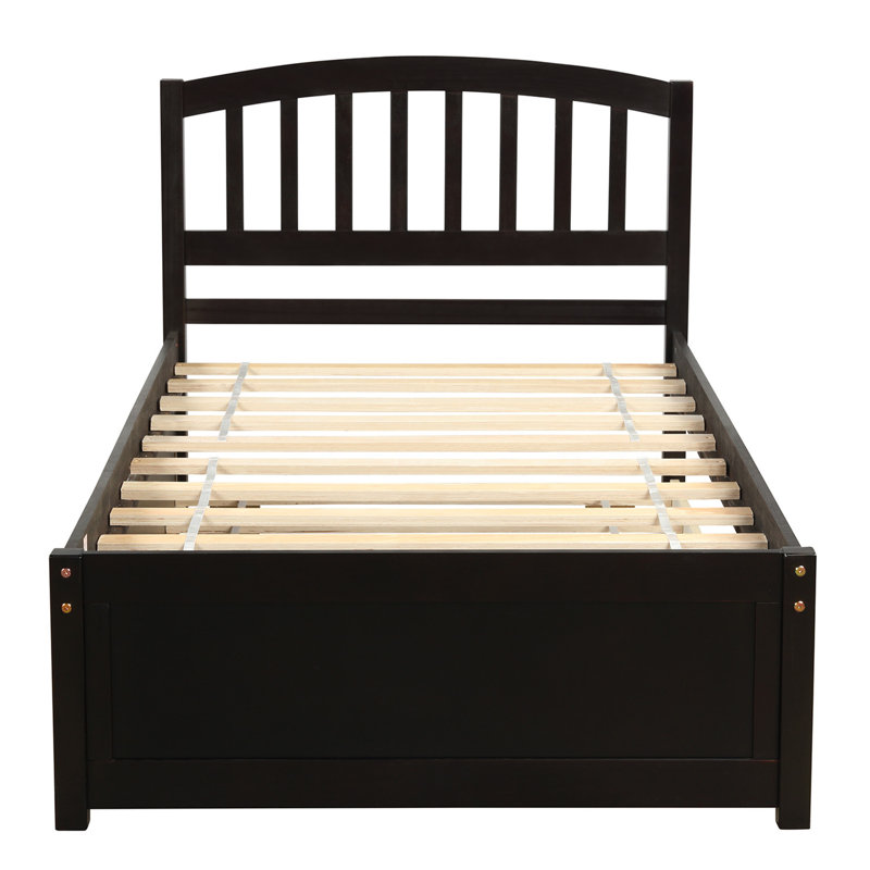 Lit simple avec couchette Millheim, Espresso
