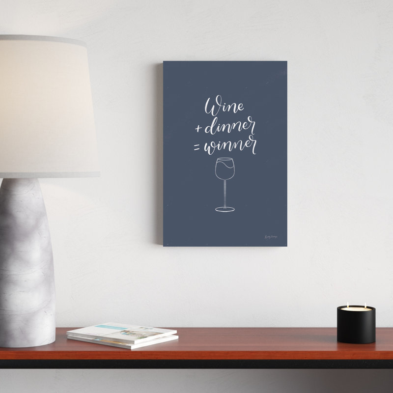 Avyn Kitchen Words III - bleu, H 18 po x l 12 po x P 1,25 po, Non, Toile tendue