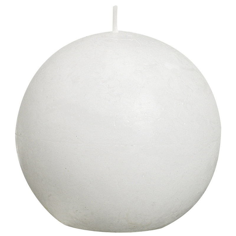 Bolsius Bolsius Rustic Ball Candle 80 mm, White