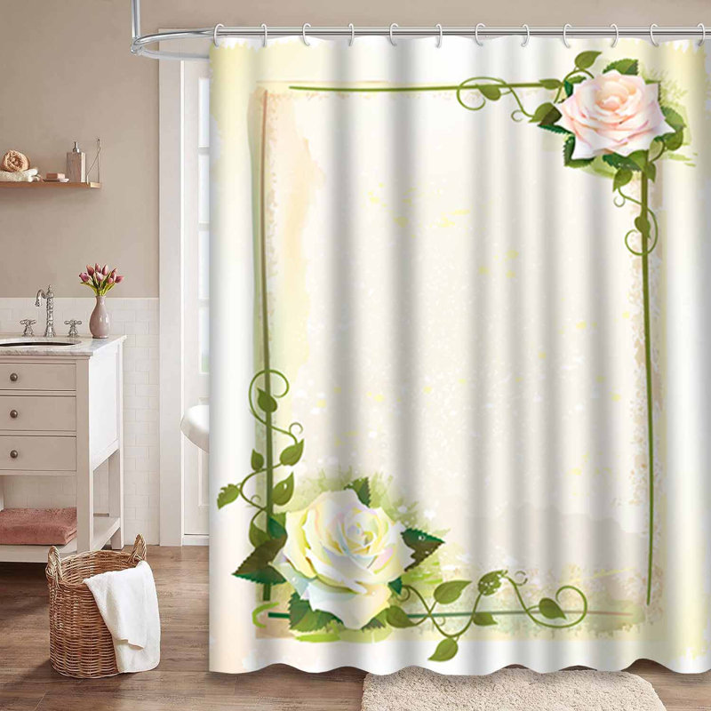 Rideau de douche imperméable avec 12 crochets, L 72 po x l 72 po