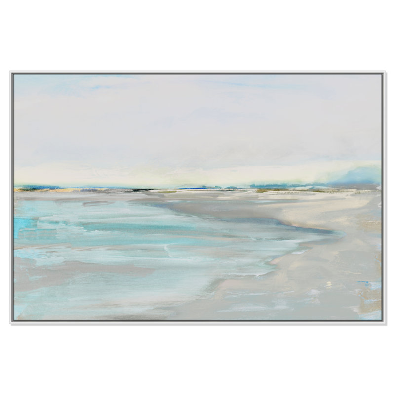 «Inlet at Dusk Print» par Val Rhodes, H 41,5 po x l 61,5 po, Blanc