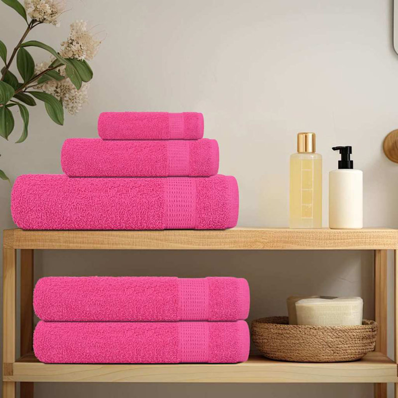 Ressa 100% Cotton Fingertip Towel, Pink