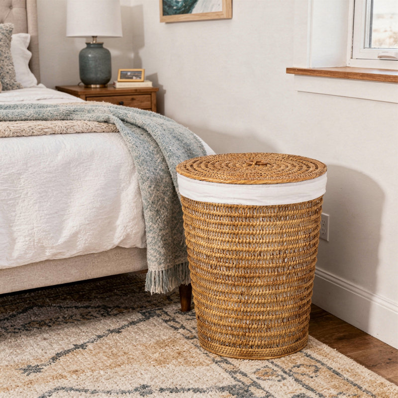 Alexisa Laundry Hamper, Honey Brown
