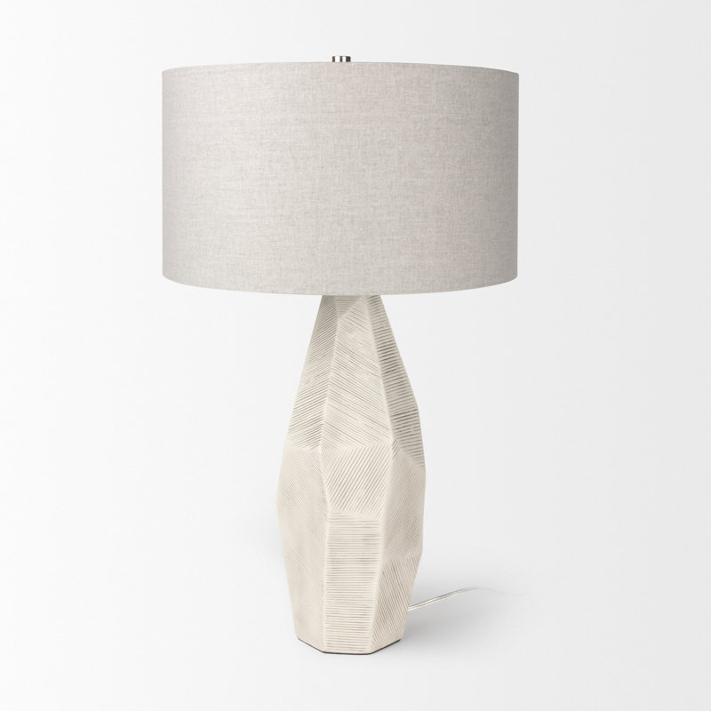 Minakchi Ceramic Table Lamp, Cream