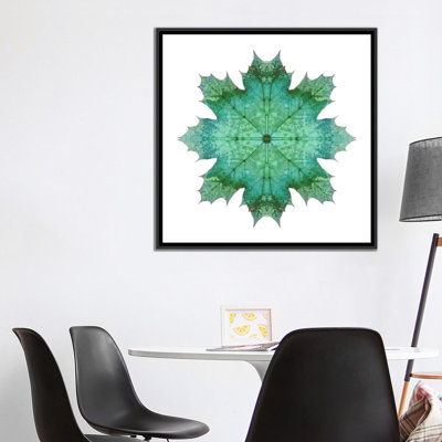 " Teal Maple Leaf Star I " by Alyson Fennell