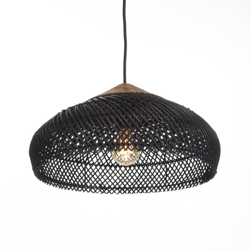 Amania 1 - Light Pendant, 20cm H x 40cm W, Black