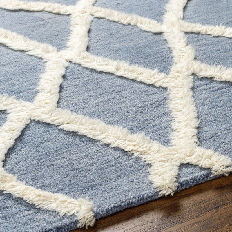 Wool Geometric Area Rug, Rectangle 2' x 3'