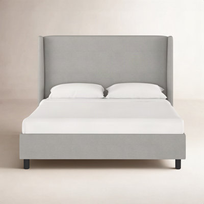 Tilly Linen Upholstered Wingback Bed