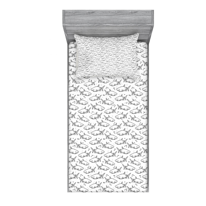 Microfiber Sheet Set, Twin Sheet Set with Fitted Sheet