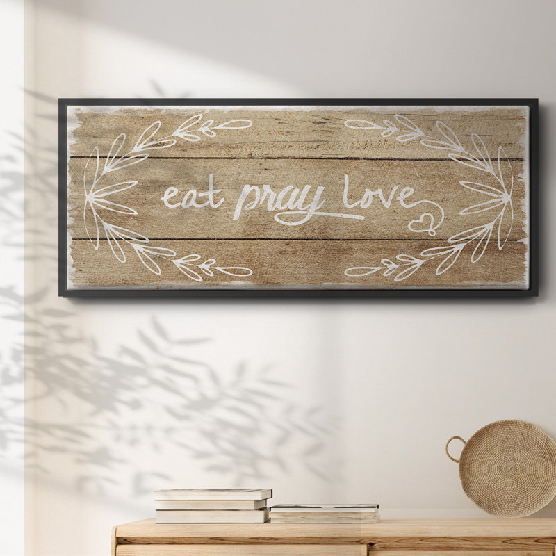 «Eat, Pray, Love», toile encadrée, H 12 po x l 30 po