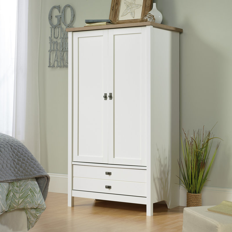 Armoire Myrasol 32,44 po L, Blanc doux