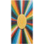 Serviette de plage rétro en microfibre à séchage rapide Boho Sun, 36 po x 72 po