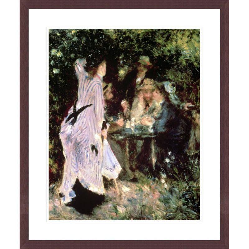 «Dans le jardin ou sous les arbres du Moulin de la Galette» par Claude Monet, impression giclée encadrée