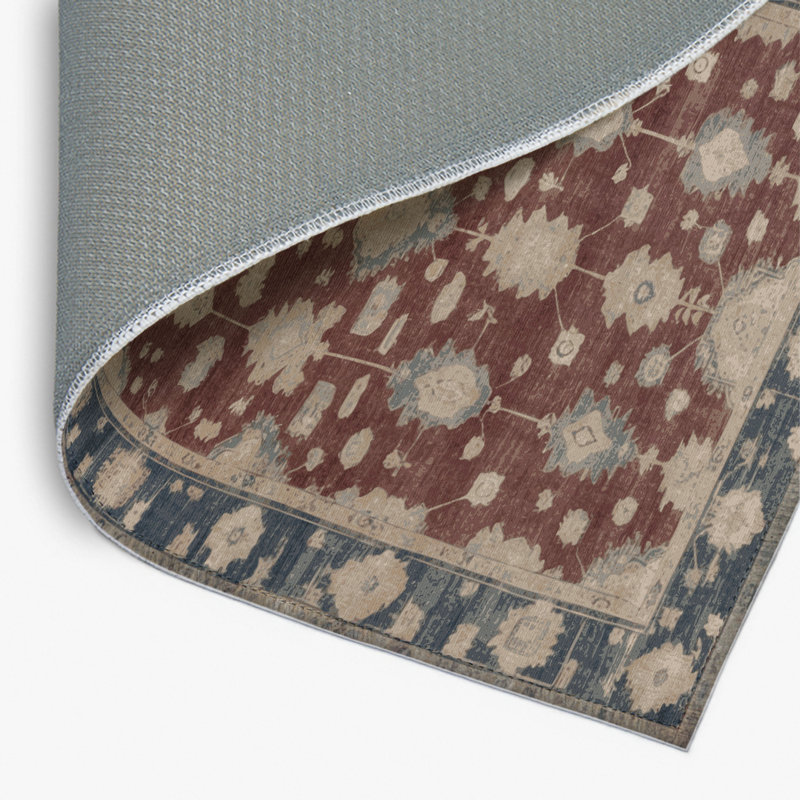 Tapis intérieur et extérieur brun Overdyed, Rectangulaire 2 pi x 3 pi