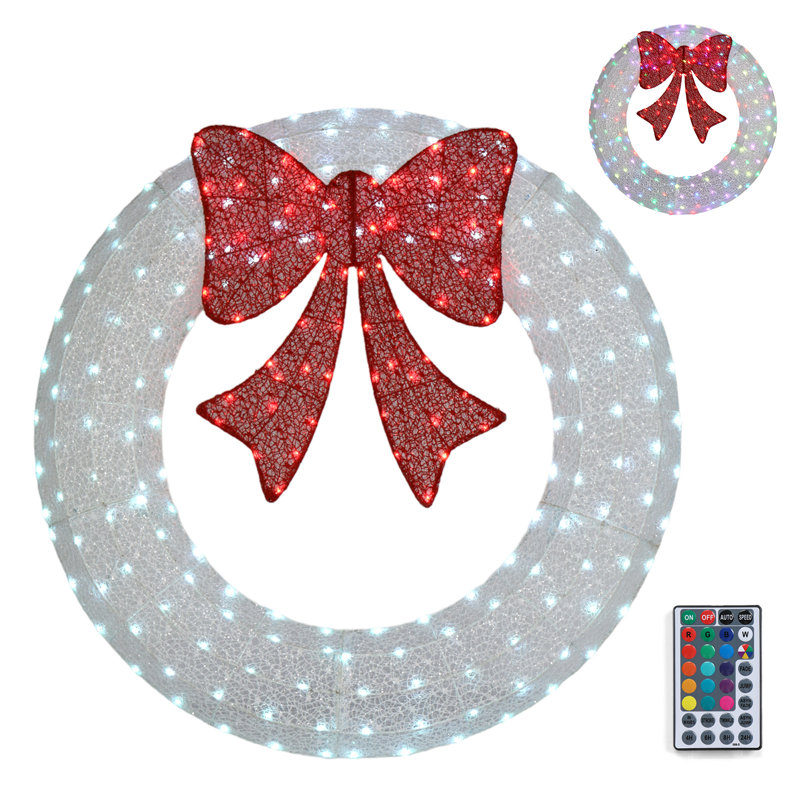 Lighted 48'' Wreath, 48" W x 48" H x 2" D