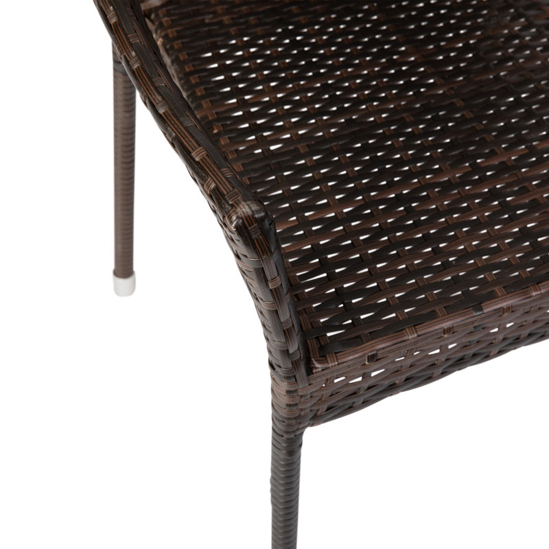 Leflore Stacking Outdoor Dining Chair , Espresso