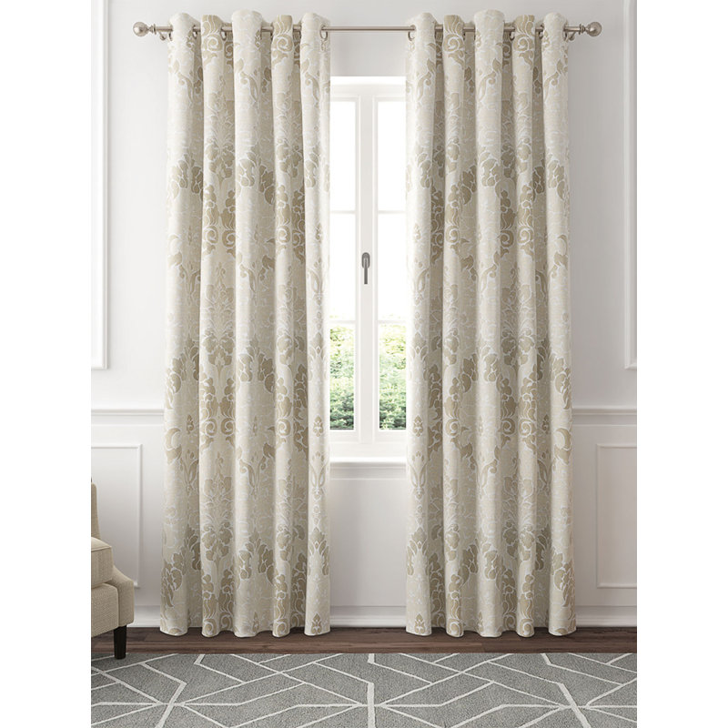 Rudnick Room Darkening Curtain Pair, Ivory