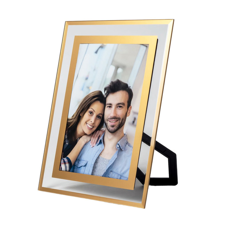 Agniprava Glass Picture Frame, Gold colours