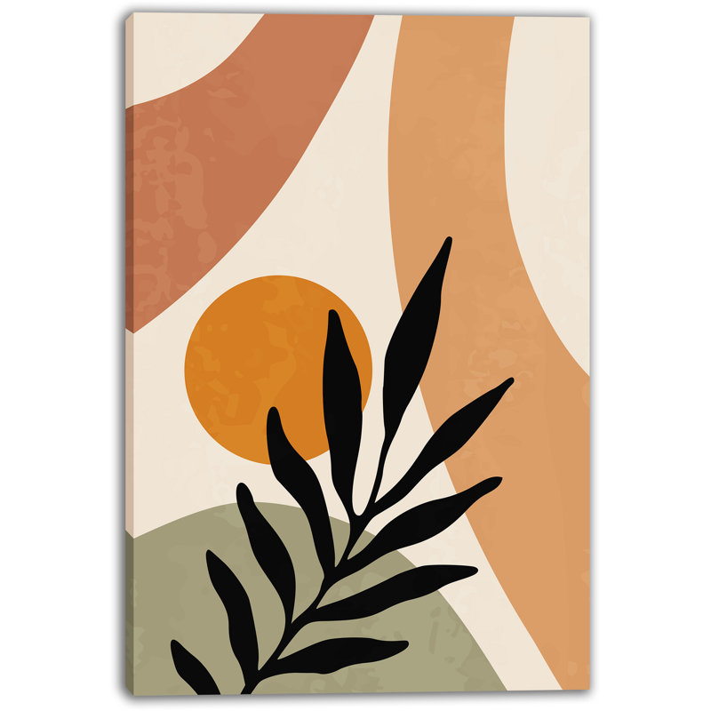 Sunset Botanicals Abstract Canvas Wrapped Wall Art, 24" H x 16" W x 1.5" D