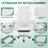 Ergonomic Executive Chair with Headrest, Padded Armrest and Footrest-856873569