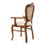 Chaise en bois de hêtre traditionnel, couleur noyer, 21,3 po x 39,0 po x 17,7 po | 100% hêtre massif avec osier de bambou, hauteur de l'assise: 17,7 po, épaisseur: 0,7 po | Conception élégante et durable pour la maison et le bureau