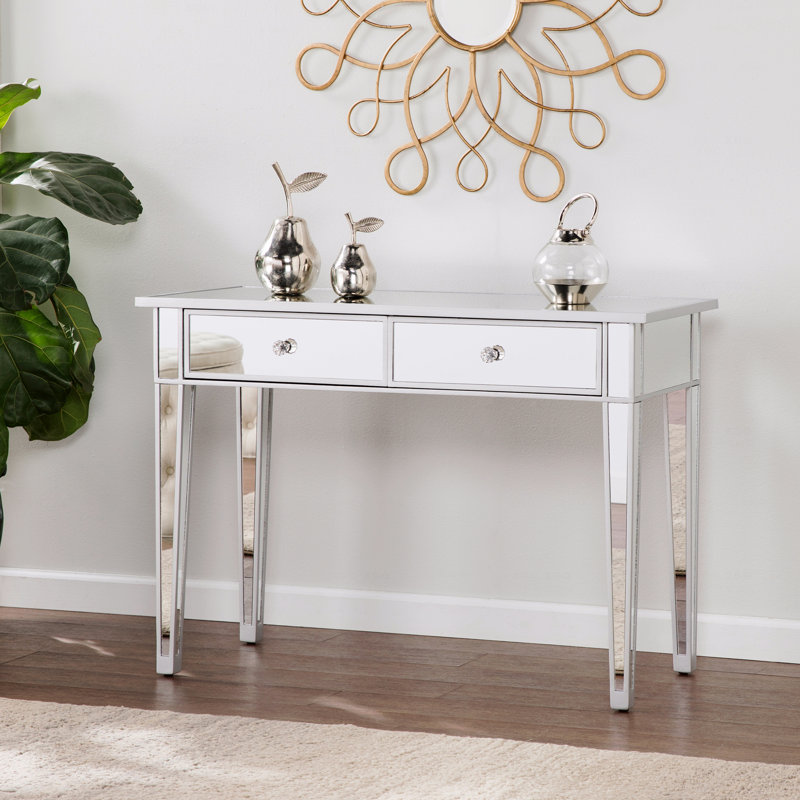 Mirrored 2-Drawer Console Table