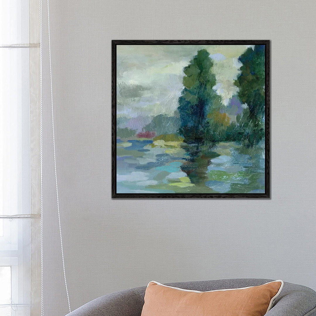 Sunrise At The Lake II by Silvia Vassileva - Floater Frame Gallery-Wrapped Canvas Giclée on Canvas