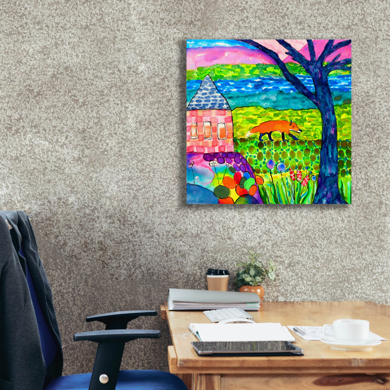 «Unwanted invité» par Wyanne, art mural sur toile, H 26 po x l 26 po x P 1,5 po