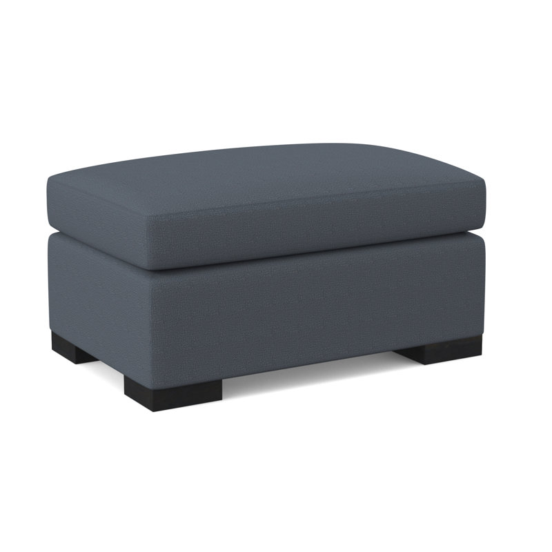 Elkins Ottoman, Espresso, Elise Linen