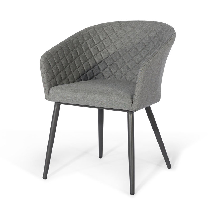 Sladkowski Outdoor Fabric 6 Seat Oval Dining Set, Grey