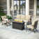 Tapasi 5 - Person Patio Conversation Set with Swivel Lounge Chairs &  Firepit Table