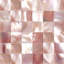 4" x 4" Authentic SeaShell Listello/Border Tile Tile Seamless Mosaic in Pink Shell