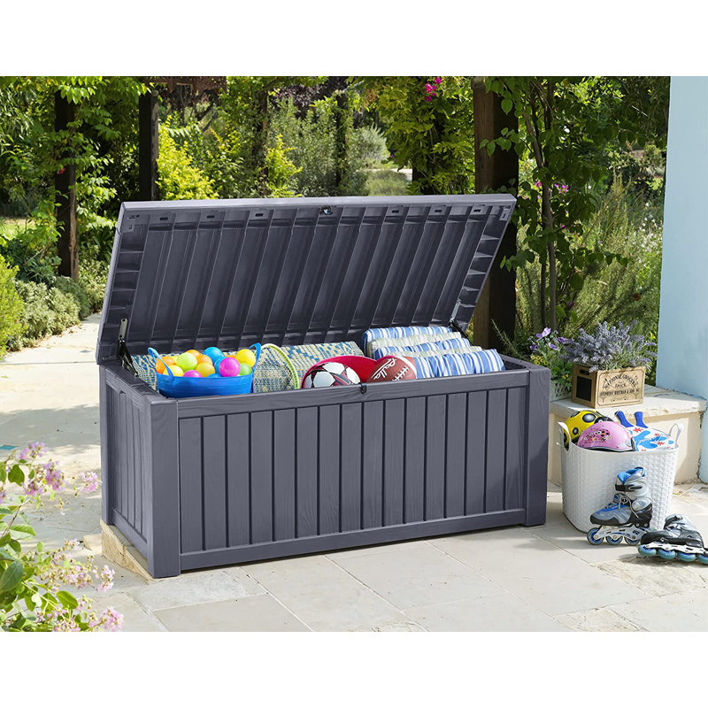 Keter Rockwood Cushion Box 570L BROWN, Grey