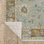 Tapis bleu sarcelle / rouille à bordure Graicyn-950380089
