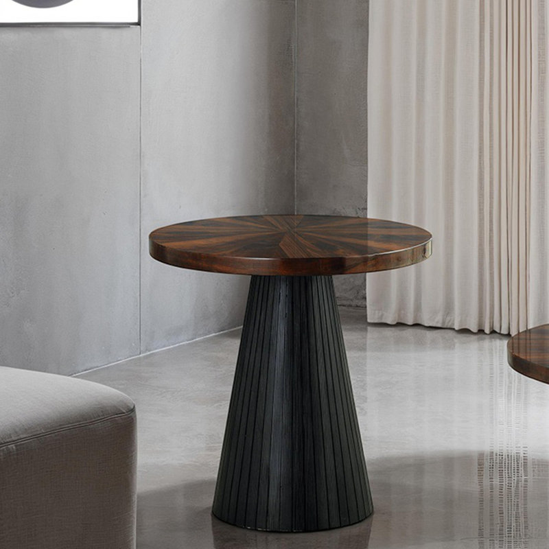 Table de bout de style contemporain avec base tambour