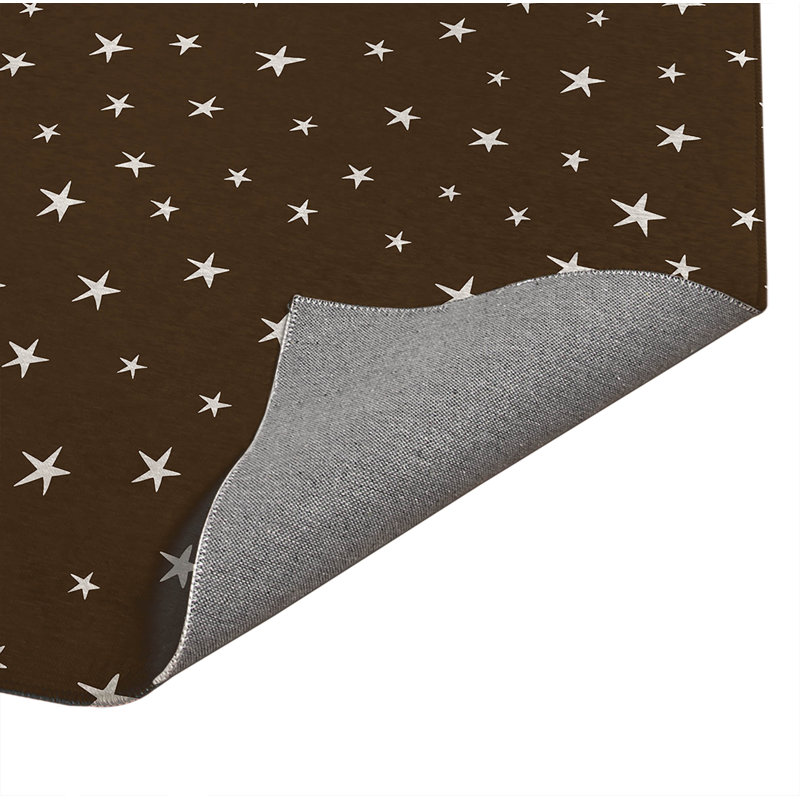 Tapis de cuisine Starry Night, Étoile brune moka, Rectangulaire 2 pi x 3 pi