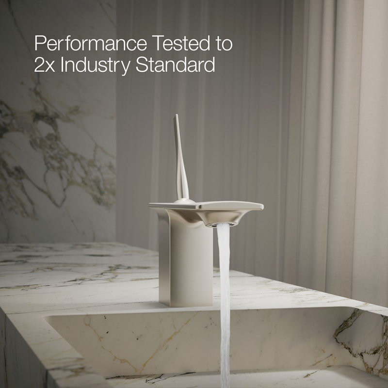 Stance Single-Hole Bathroom Sink Faucet, Vibrant Brushed Nickel