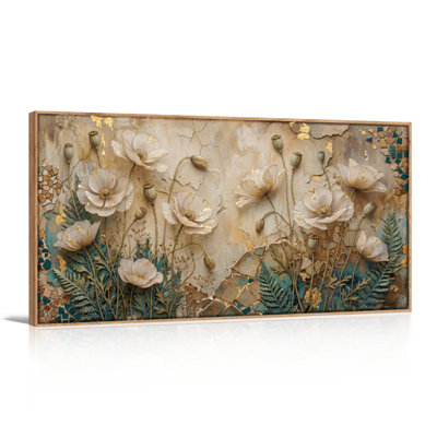 Ensemble d'une toile mosaïque florale