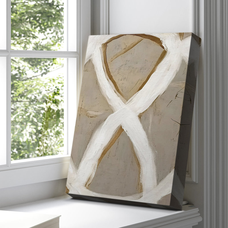 Toile tendue avec châssis abstrait LXIX - prête à être accrochée -, H 60 po x l 40 po