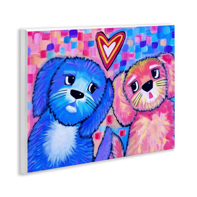 «Vivid Blue Puppy Love», art mural par Nettie Price