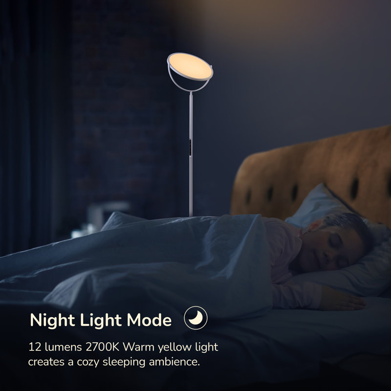 White Adjustable LED Floor Lamp with Flexible Head