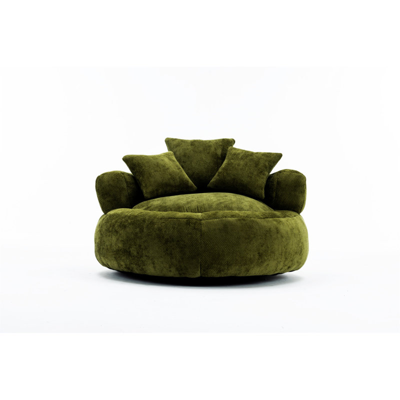 Foam Bean Bag Chairs For Adults/Teens With Filling, Olive Green Chenille