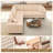 Faux Rabbit Fur L-Shaped Upholstered Sectional Sofa-492694271