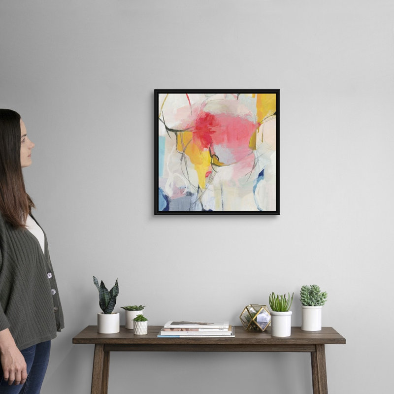 Impression sur toile, "Watermelon I" par PI studio, Toile avec cadre noir, H 22 po x l 22 po x P 1,75 po