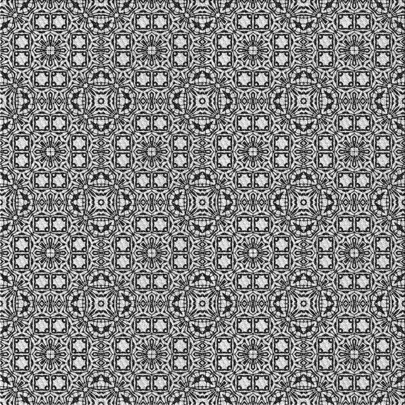 Tapis gris tissé à la machine, Carré 6 pi