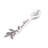 Farmer's Market 1 Piece Pewter Wood Stainless Steel Sugar Spoon