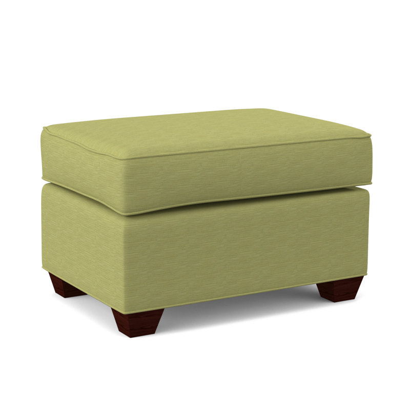 Clark 27" Wide Rectangle Standard Ottoman, Empire Mahogany, Fluff Lapis